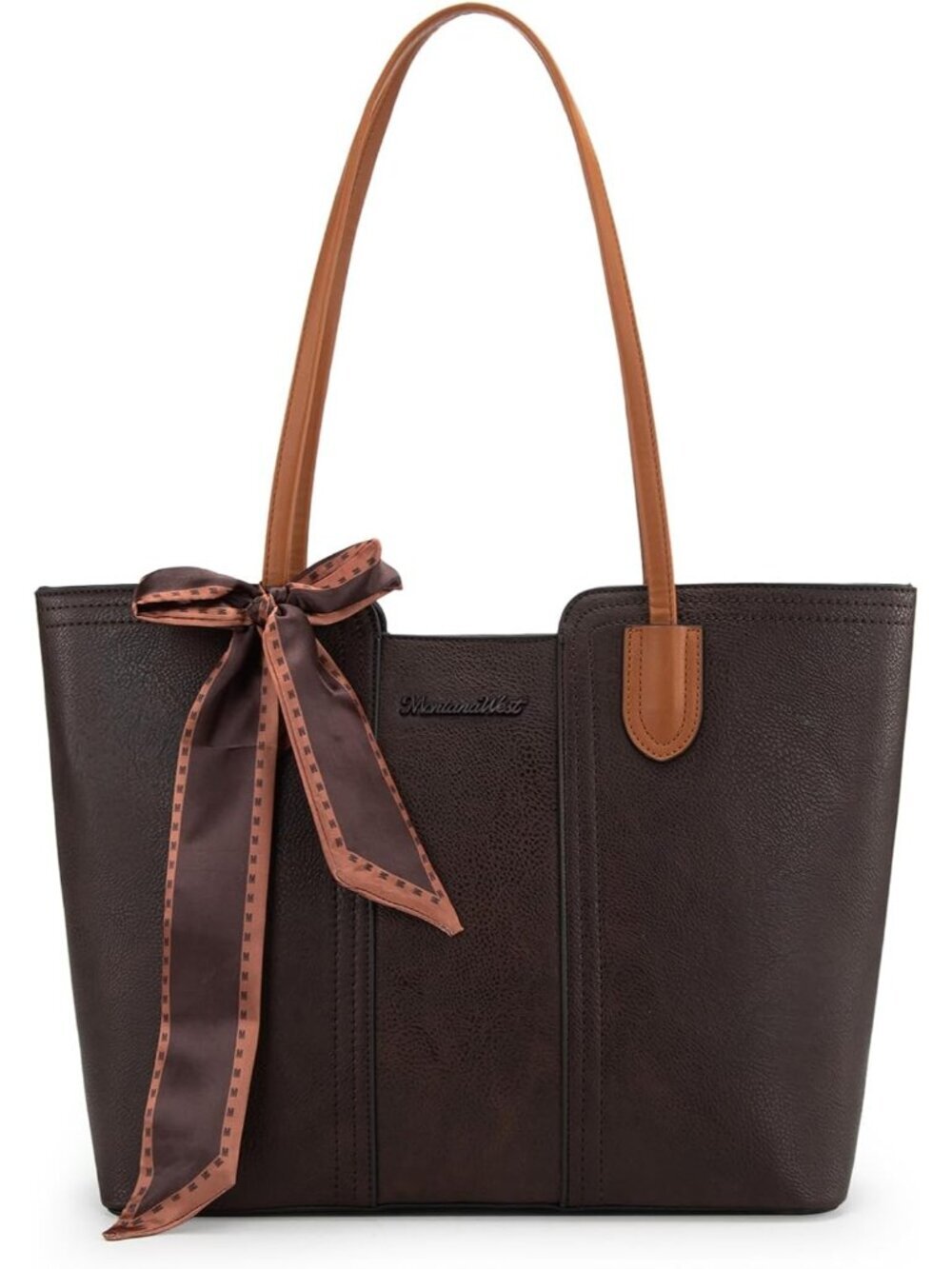 Women Dark Coffee  Medium Tote Bags Top Handle Satchel Purses